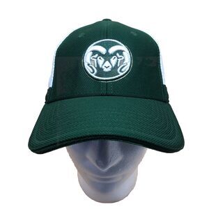 Colorado State Rams Hat Cap Under Armour L/XL CSU Stretch Green White Logo